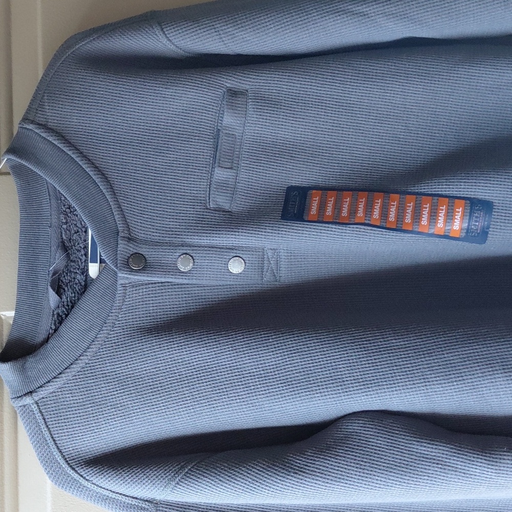 SMITHS Workwear Sherpa Bonded Gray Thermal Pullover - S